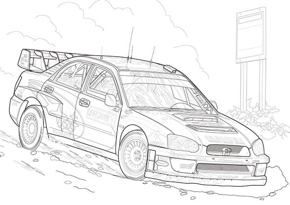 IMPREZA WRC 2004年参戦車①のぬり絵