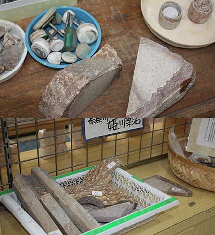 カートピア12月号で訪れた糸魚川市のヒスイ王国会館で販売されていた姫川薬石の加工品