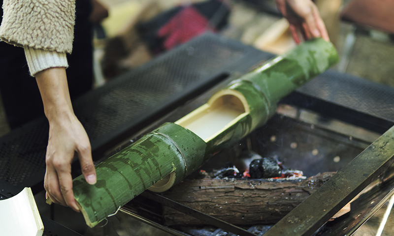 カートピア ツーリング 若竹の杜 若山農場の竹ノ米を炊飯 | SUBARU