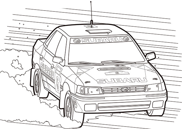 LEGACY RS 1992年WRC参戦車②のぬり絵