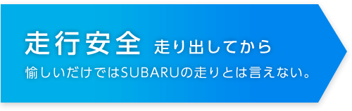 走行安全 走り出してから 愉しいだけではSUBARUの走りとは言えない。